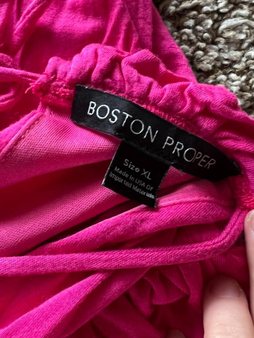 Boston Proper Pink Tie Back Tank Top - Picture 3 of 5